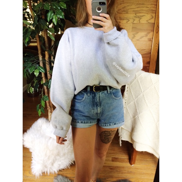 Vintage Sweaters - 🌿 Vintage Cozy Gray Boyfriend Pullover 🌿